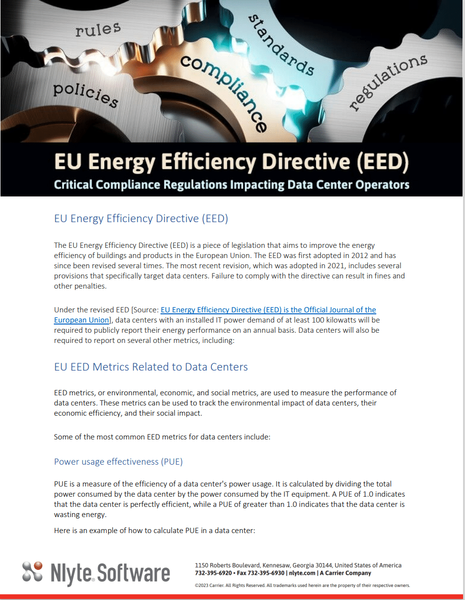 EU Energy Efficiency Directive (EED) Critical Compliance Regulations